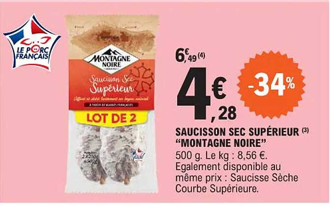 Saucisson Sec Supérieur "montagne Noire"