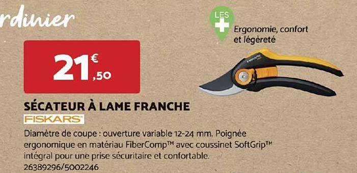 sécateur à lame franche