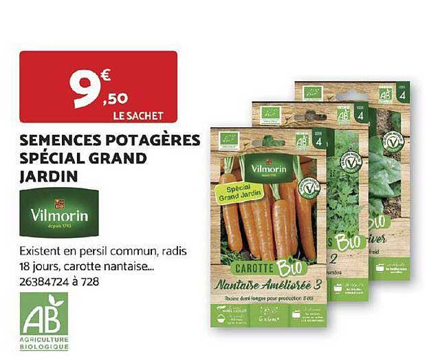 semences potagères spécial grand jardin