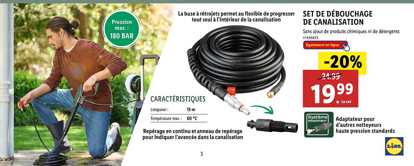 set de débouchage de canalisation