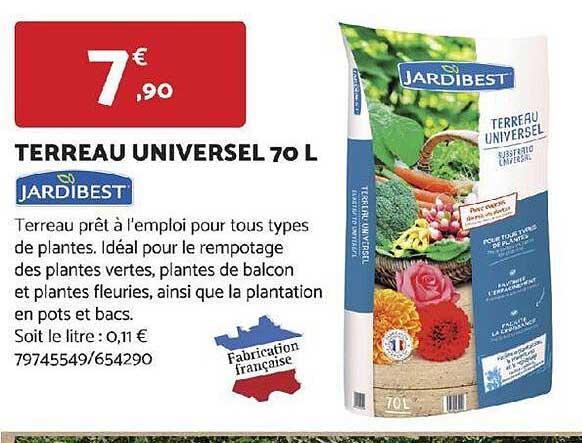 terreau universel 70 l jardibest