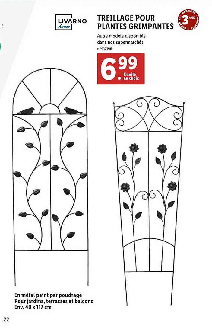 treillage pour plantes grimpantes livarno