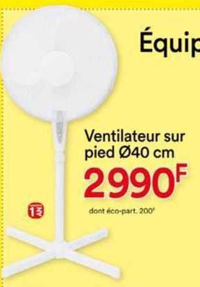 ventilateur sur pied ø40 cm