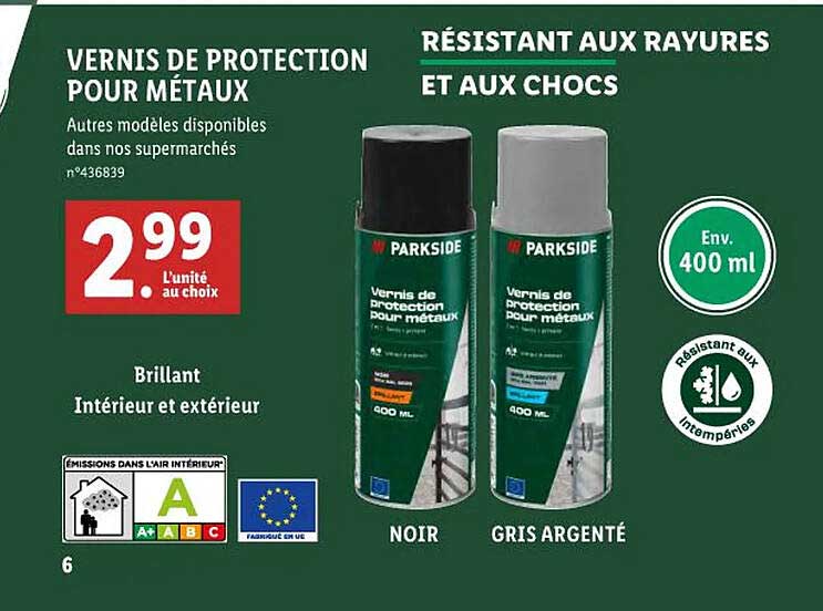 vernis de protection pour métaux