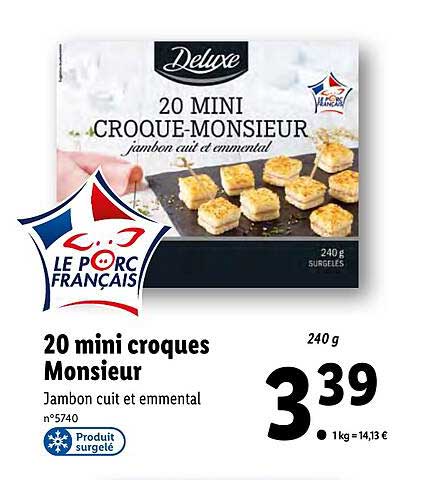 20 mini croques monsieur deluxe