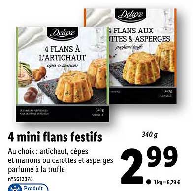 4 mini flans festifs deluxe