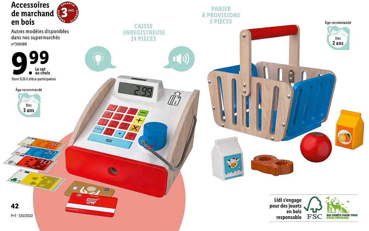 accessoires de marchand en bois