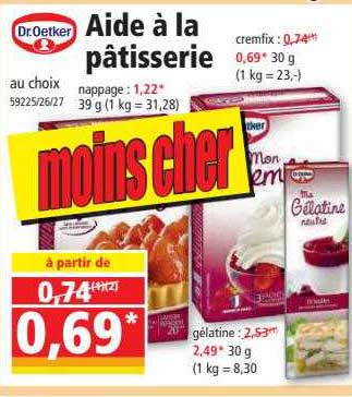 aide à la pâtisserie dr. oetker