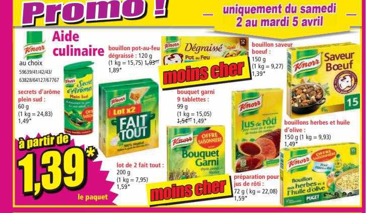 aide culinaire knorr