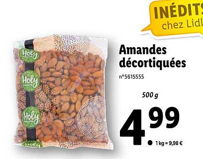 amandes décortiquées holy fruits