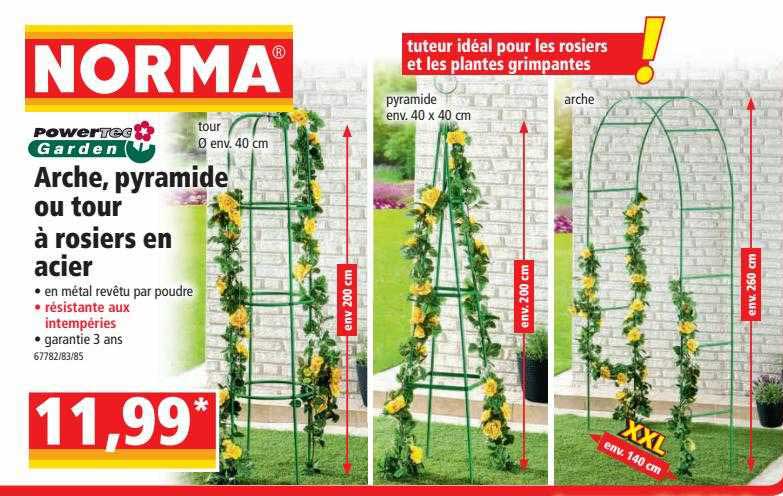 Arche, Pyramide Ou Tour à Rosiers En Acier Powertec Garden