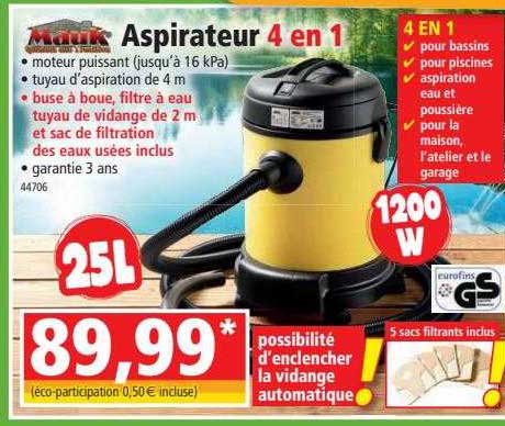 Aspirateur 4 En 1 Mauk