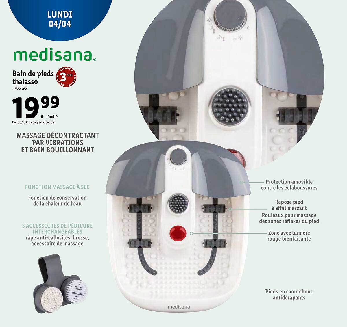 bain de pieds thalasso medisana