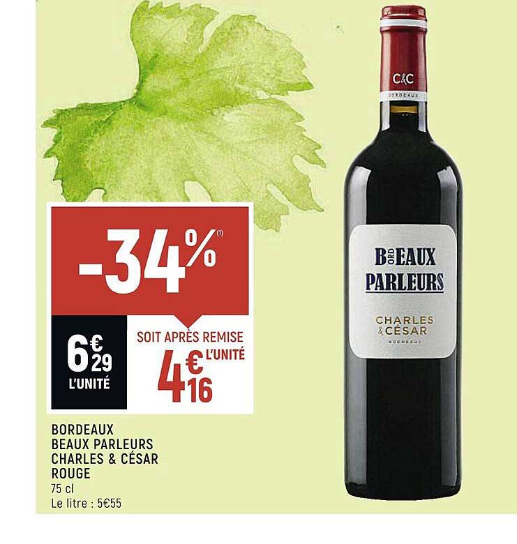bordeaux beaux parleurs charles & césar rouge