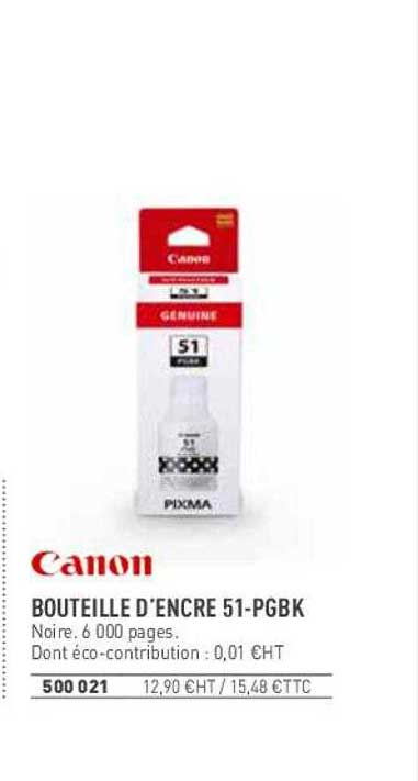 bouteille d'encre 51-pgbk canon