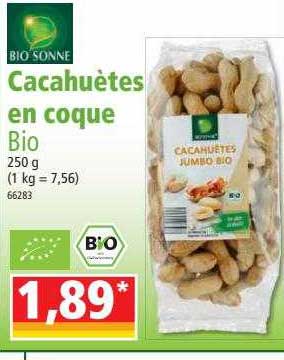 cacahuètes en coque bio bio sonne
