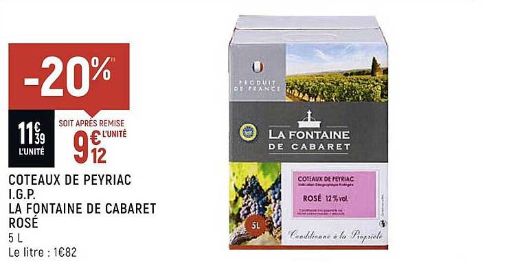 coteaux de peyriac i.g.p. la fontaine de cabaret rosé