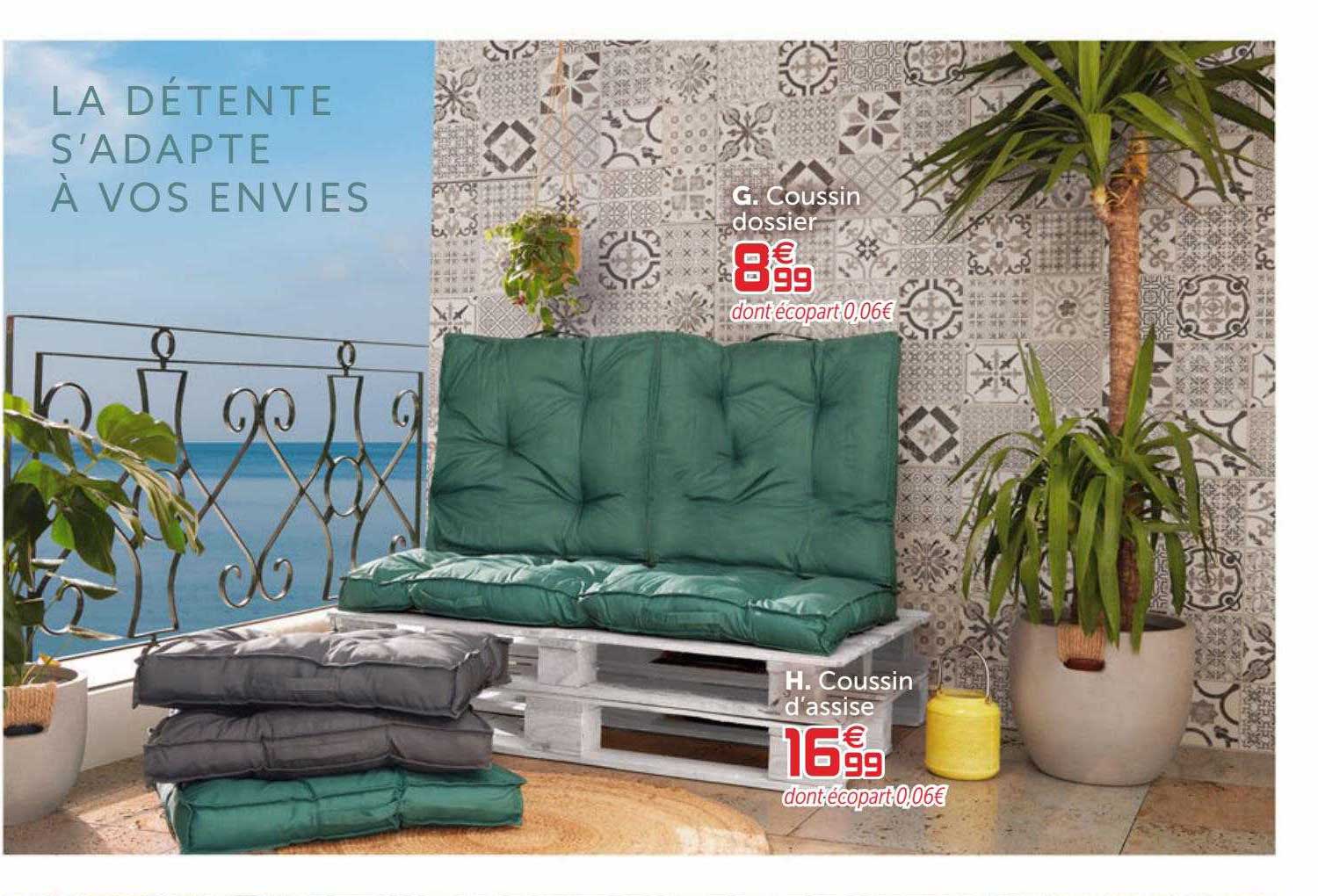 Coussin Dossier, Coussin D'assise