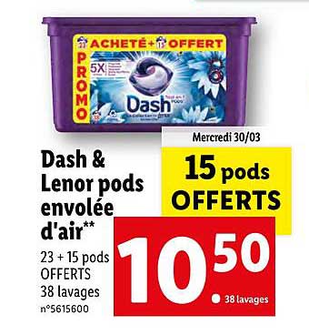 dash & lenor pods envolée d'air