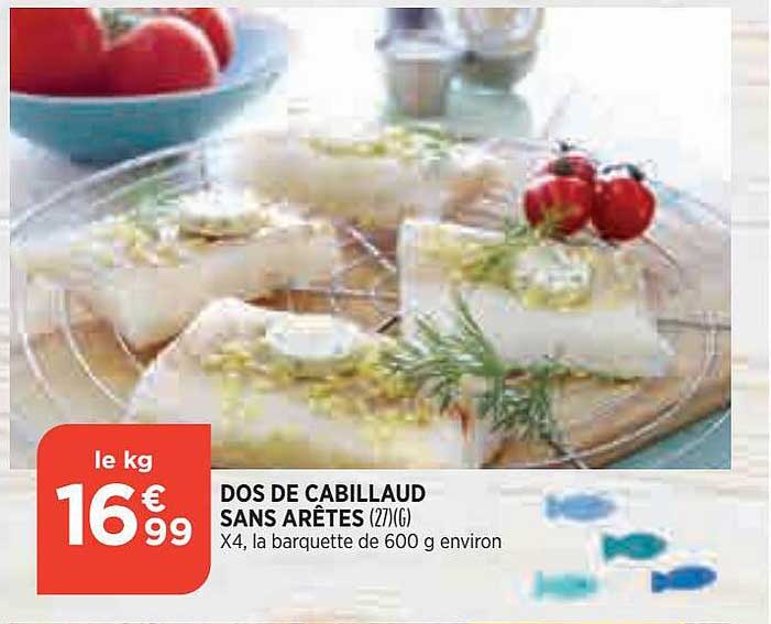 Dos De Cabillaud Sans Arêtes