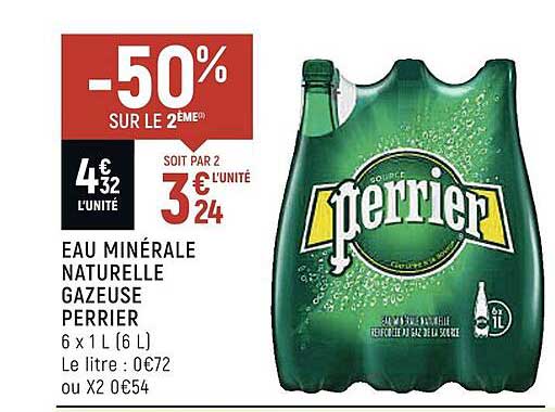 Eau Minérale Naturelle Gazeuse Perrier