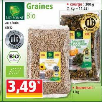 Graines Bio Bio Sonne