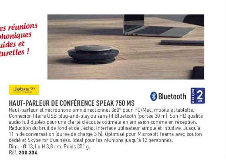 haut-parleur de conférence speak 750 ms jabra