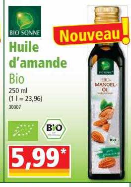 Huile D'amande Bio Bio Sonne