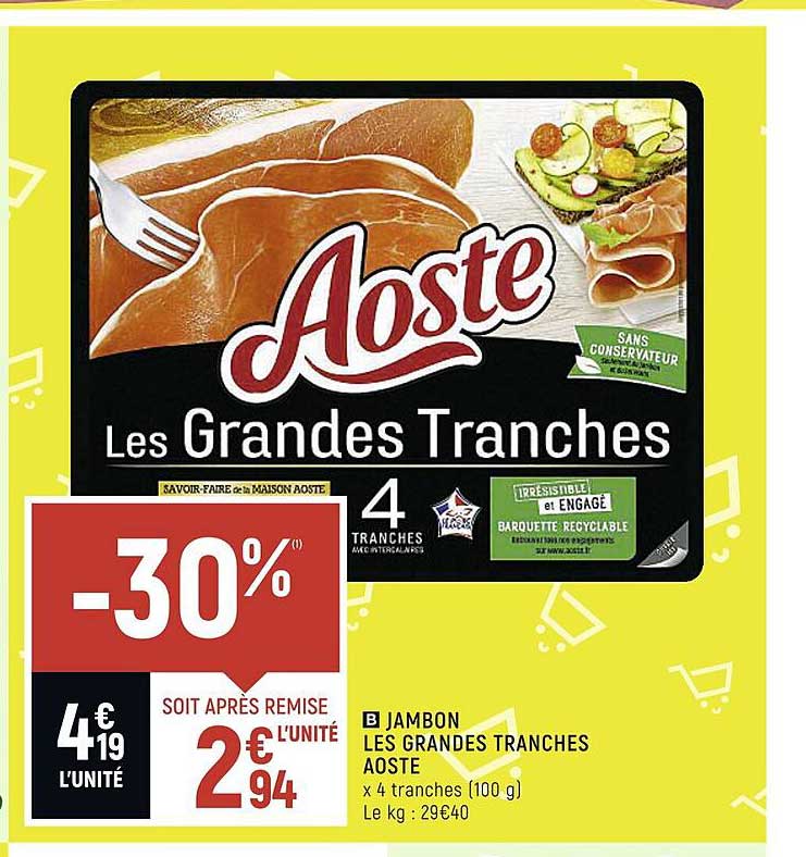 jambon les grandes tranches aoste