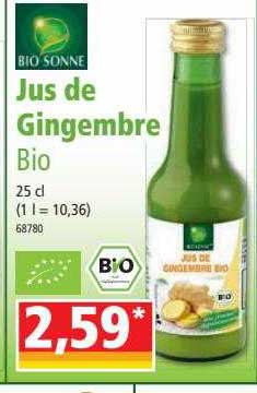 jus de gingembre bio bio sonne