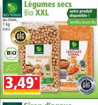 légumes secs bio xxl bio sonne