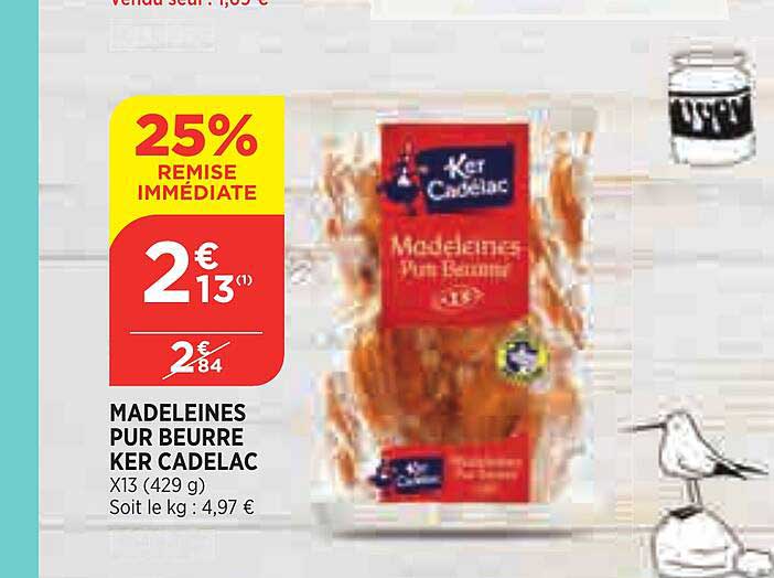 madeleines pur beurre ker cadelac