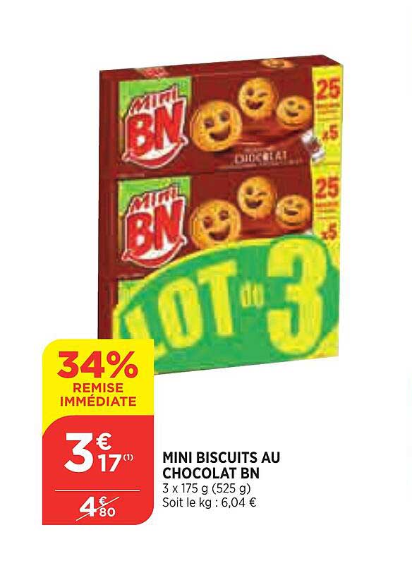 Mini Biscuits Au Chocolat Bn