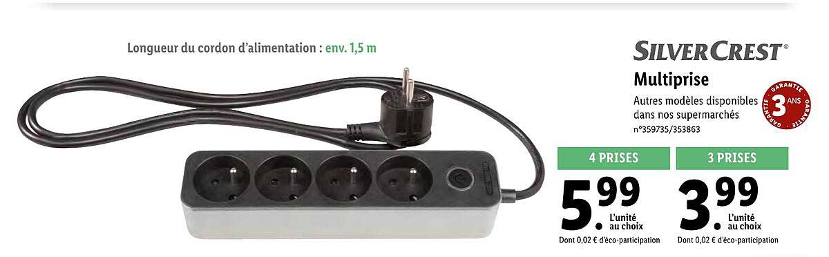 multiprise silver crest