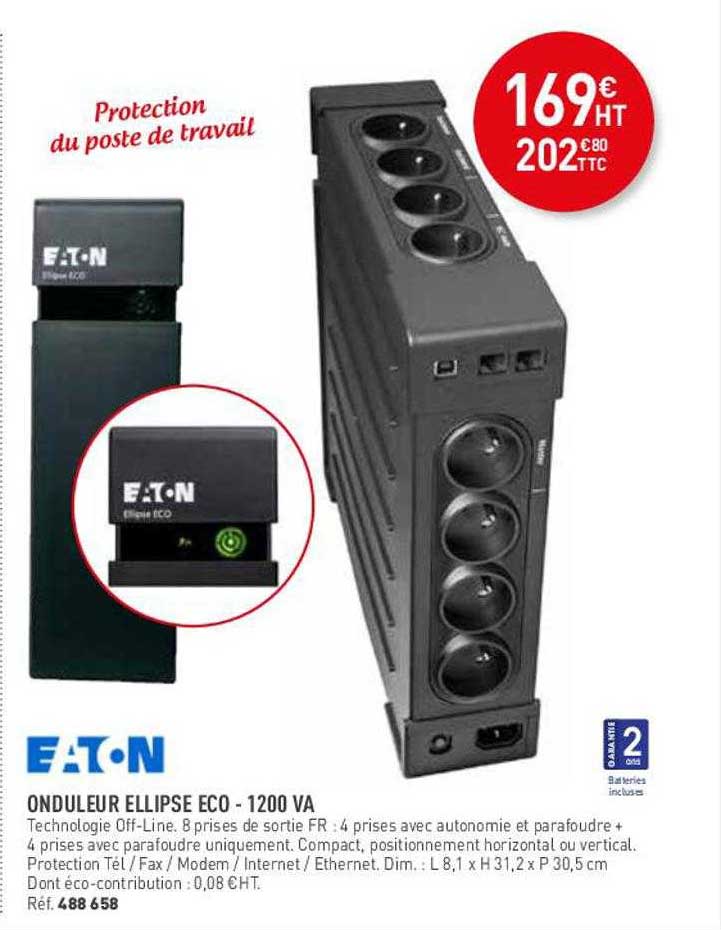 onduleur ellipse eco - 1200 va etn