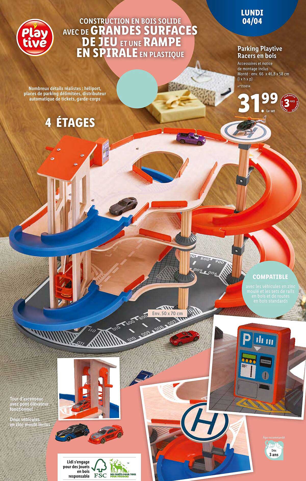 parking playtive racers en bois