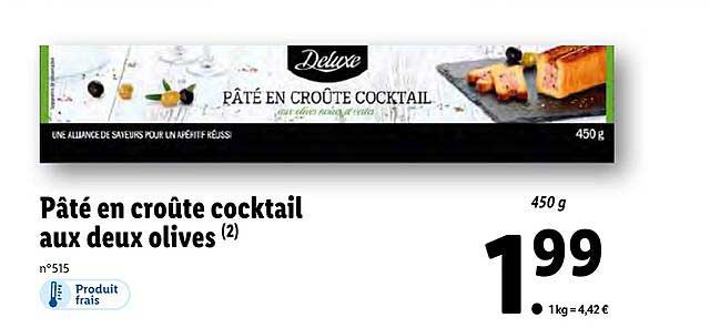 pâté en croûte cocktail aux deux olives deluxe