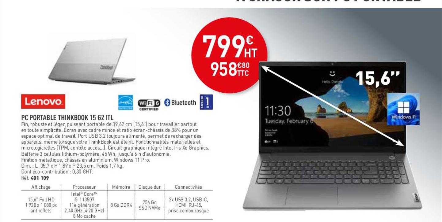 Pc Portable Thinkbook 15 G2 Itl Lenovo