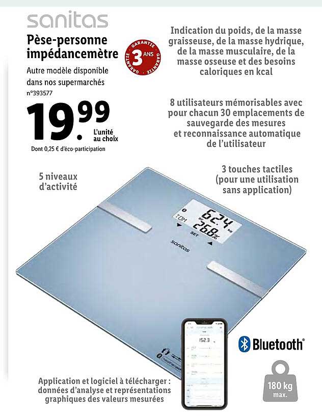 pèse-personne impédancemètre sanitas
