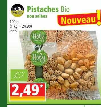 pistaches bio non salées holy fruits