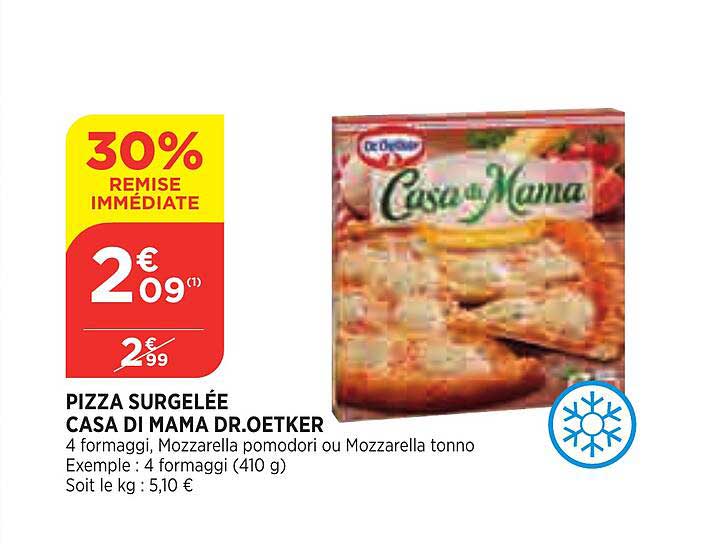 pizza surgelée casa di mama dr. oetker