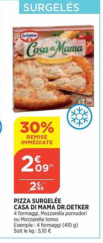 pizza surgelée casa di mama dr. oetker