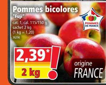 pommes bicolores "fuji"