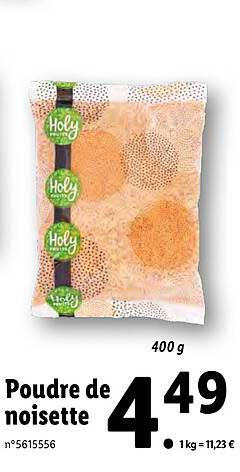 poudre de noisette holy fruits
