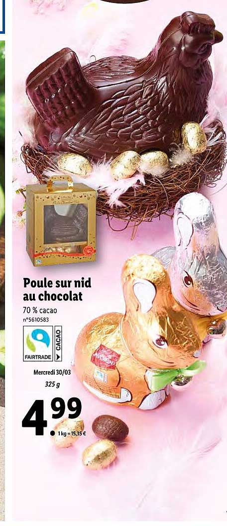 poule sur nid au chocolat