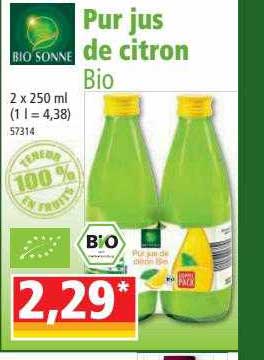 Pur Jus De Citron Bio Sonne