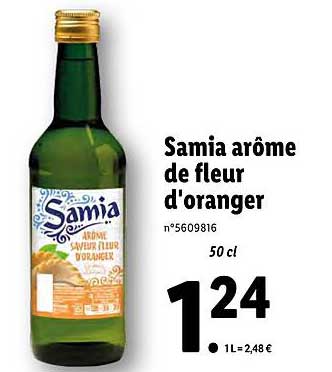 samia arôme de fleur d'oranger