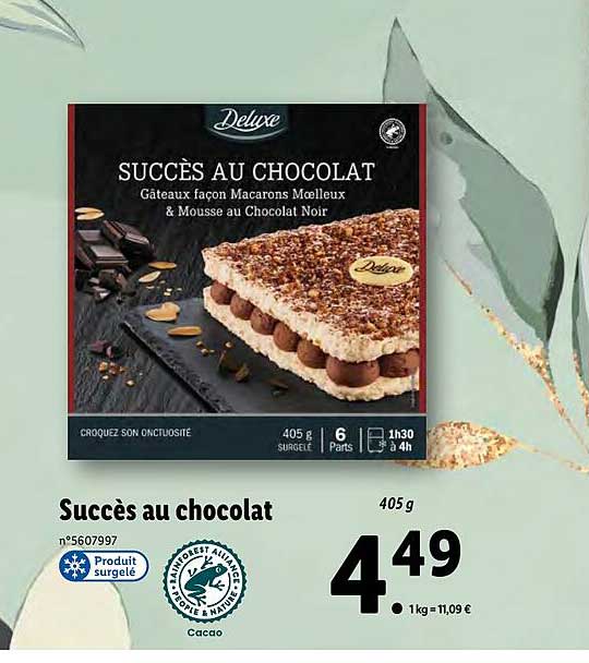 succès au chocolat deluxe