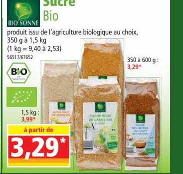 sucre bio bio sonne