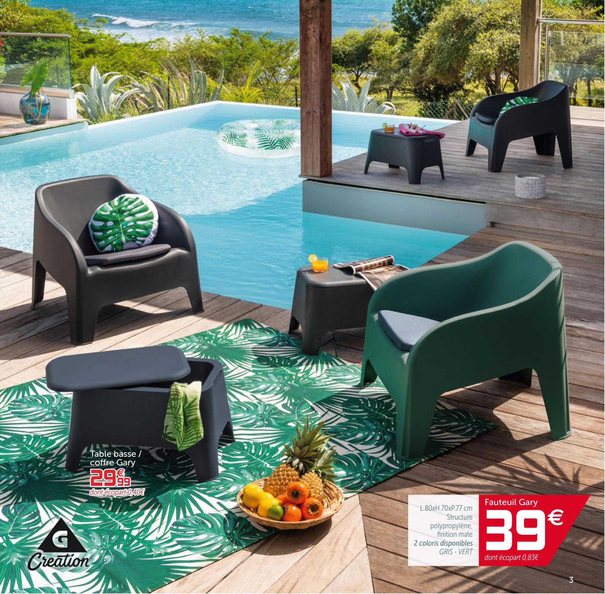 table basse - coffre gary , fauteuil gary